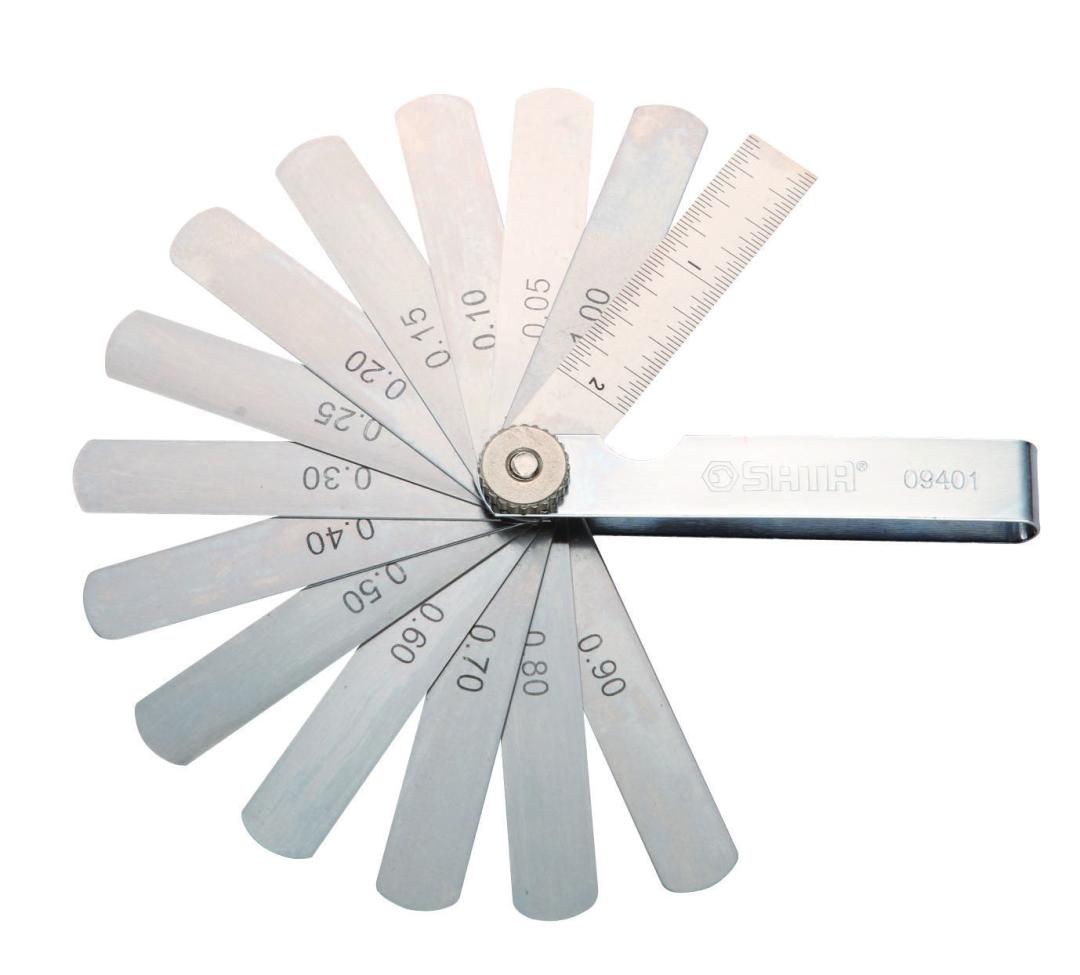 14 Pc. Feeler Gauge Set 0.05-1.00mm - SATA