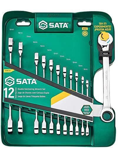 12 Pc. Metric Double Ratcheting Wrench Set - SATA