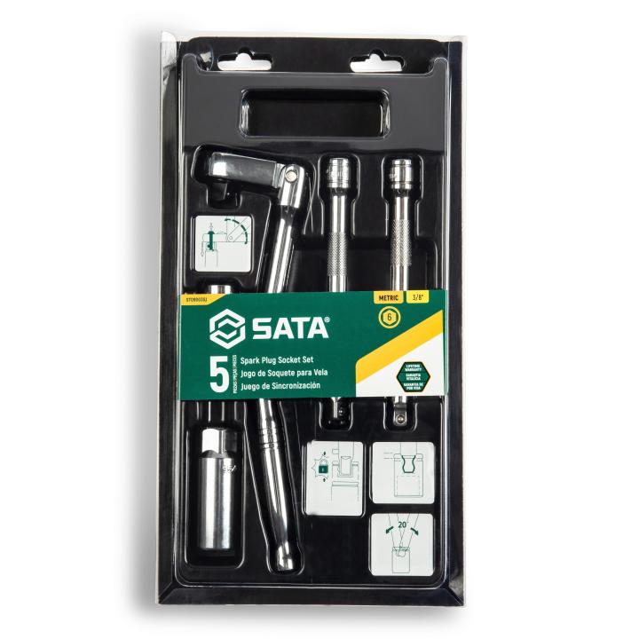 5 Pc. 3/8” Drive Metric Spark Plug Socket Set - SATA