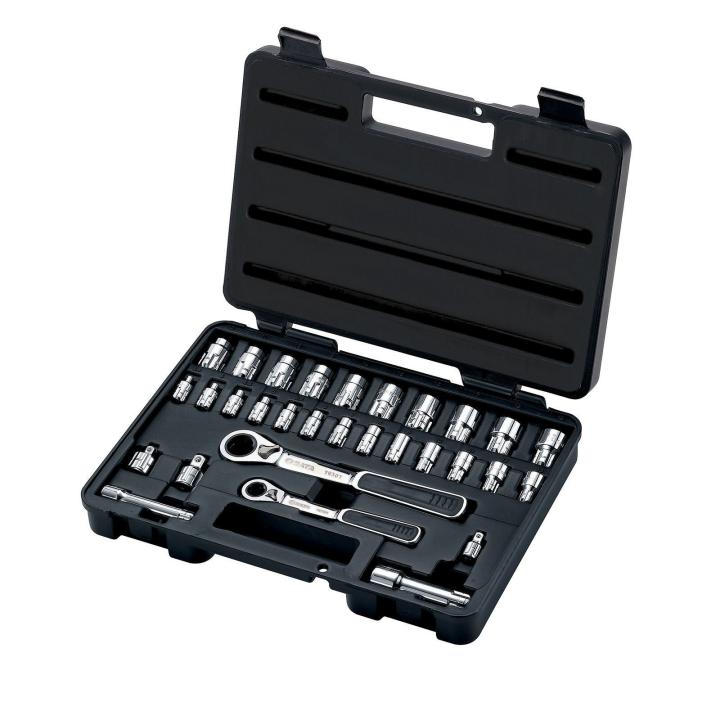 Image of 30 Pc. 1/4" and 3/8" Drive 6 Point Metric Pass-Thru™ Socket Set - SATA