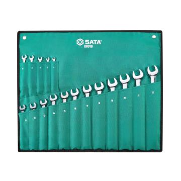Image of 17 Pc. Metric Offset Combination Wrench Set - SATA