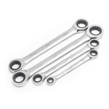 Image of 4 Pc. 12 Point Metric Double Box Ratcheting Wrench Set - SATA